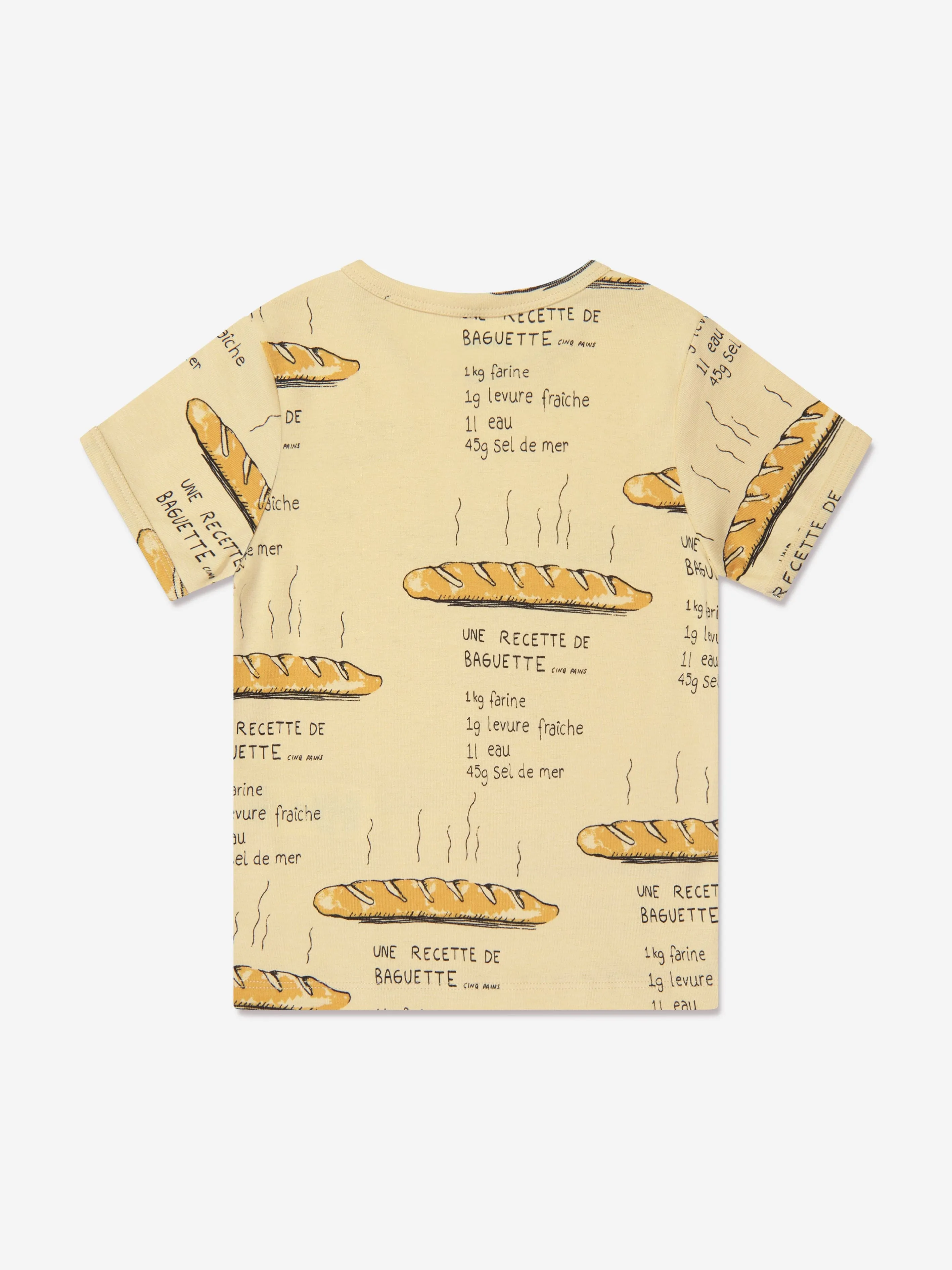 Mini Rodini Kids Baguette T-Shirt in Yellow