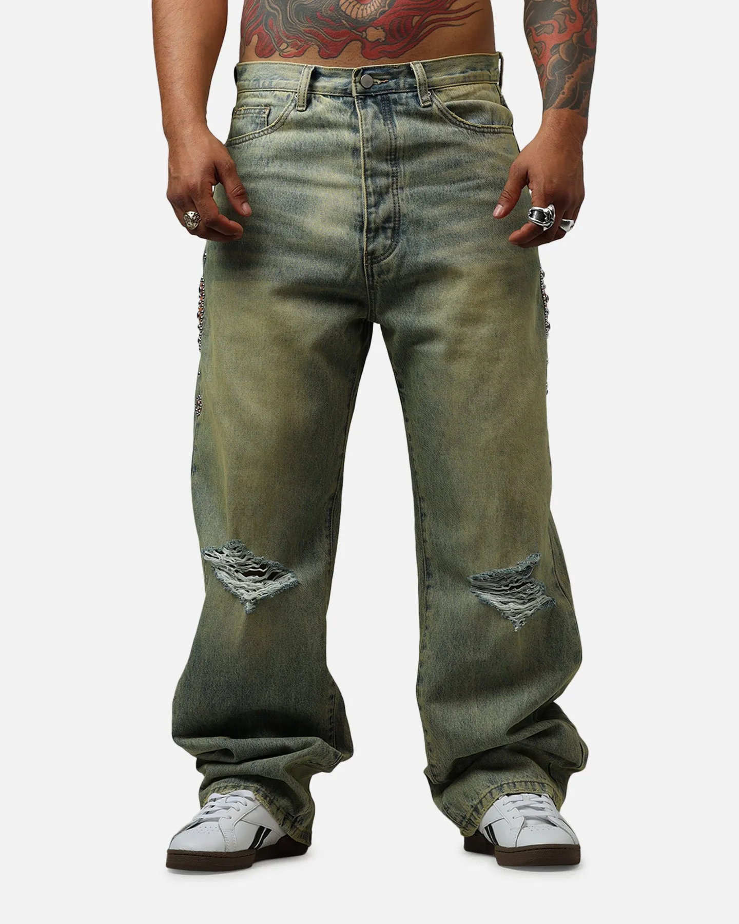 MNML Ultra Baggy Mojave Denim Jeans Vintage Blue