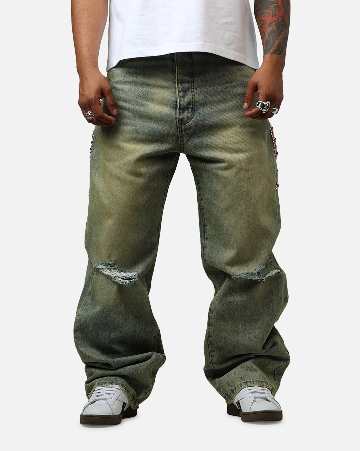 MNML Ultra Baggy Mojave Denim Jeans Vintage Blue