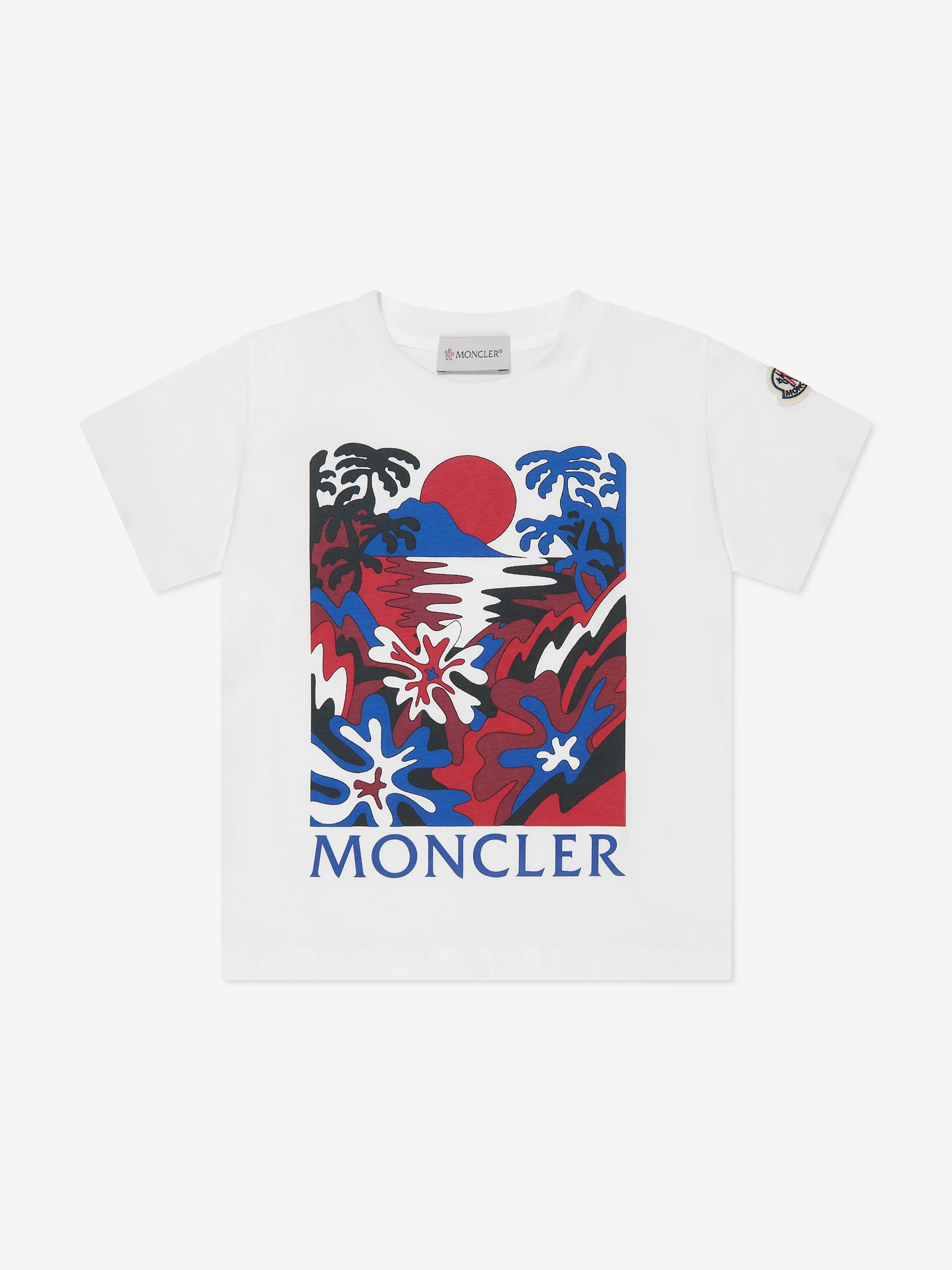 Moncler Enfant Boys Cotton T-Shirt in White
