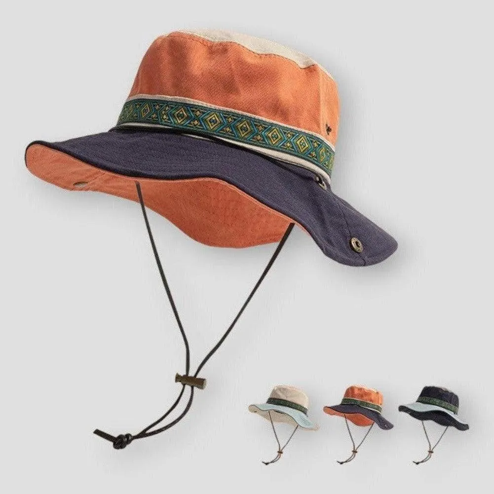 Moon Madrid Visalia Retro Drawstring Bucket Hat