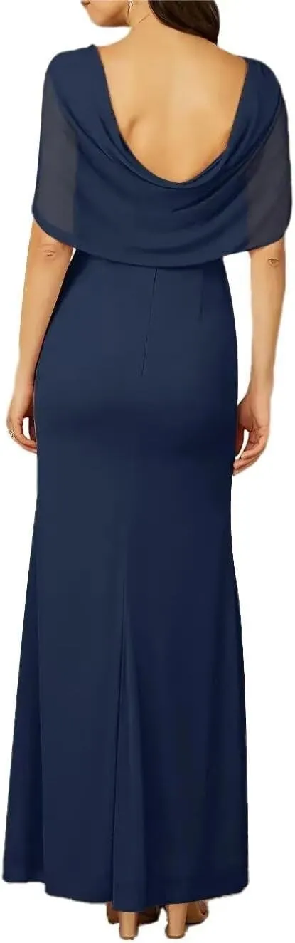 Mother of The Bride Dresses for Wedding V Neck Chiffon Formal Evening Dresses for Women Long Prom Party Dresses, 00