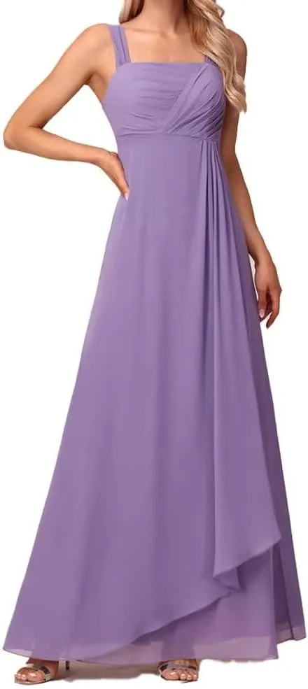 Mother of The Bride Dresses with Jacket Ruffles Formal Evening Gown 2 Pieces Long Chiffon Evening Party Gown