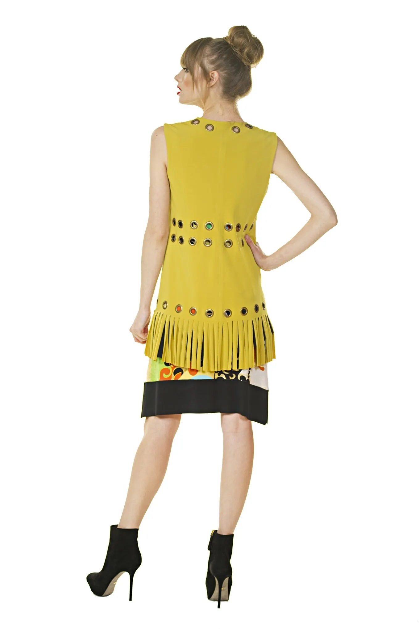 Multi Grommet Fringe Vest