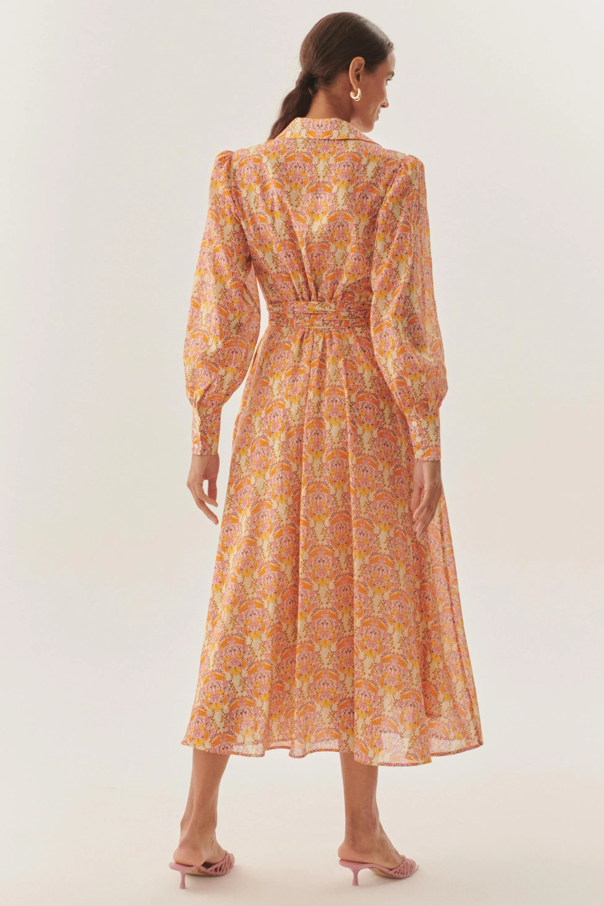 Multicolor Sun-Kissed Floral Belted Dress