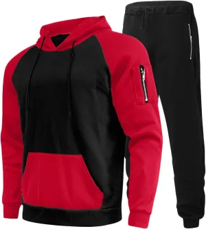 Muscularfit Mens Big and Tall Hoodies Pullover Color Block Long Sleeve Gym Workout Hoodies Casual Lightweight Sweatshirt 2023