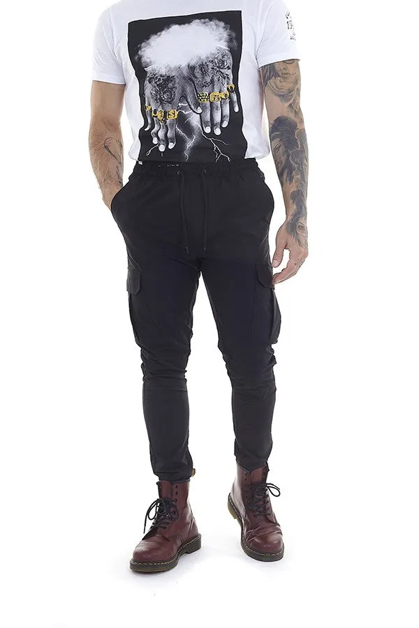 NYLON TASLAN CARGO STYLE PANTS