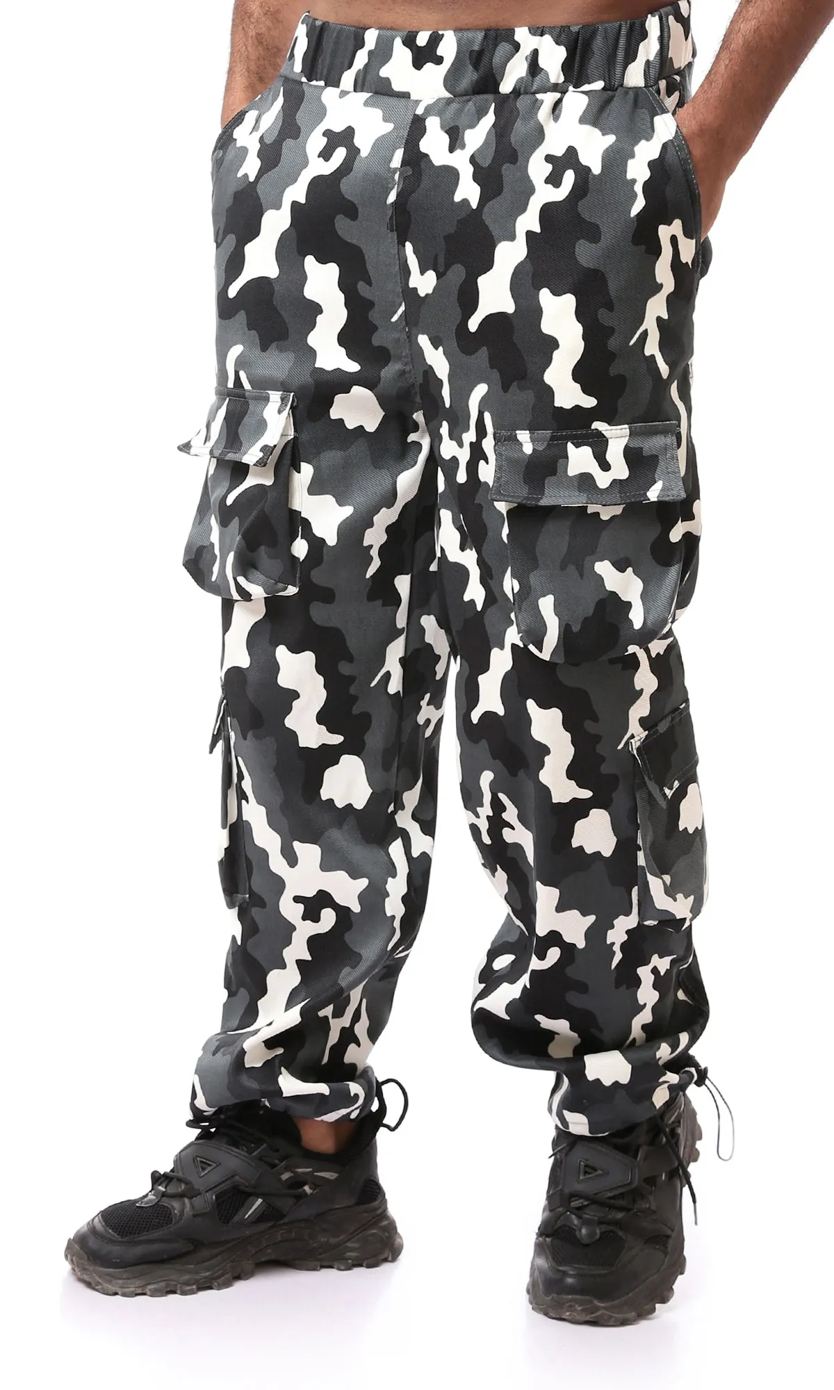 O170582 Polyester Multicolour Slip On Trousers