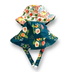 Organic Reversible Bucket Sun Hat - Garden Grove