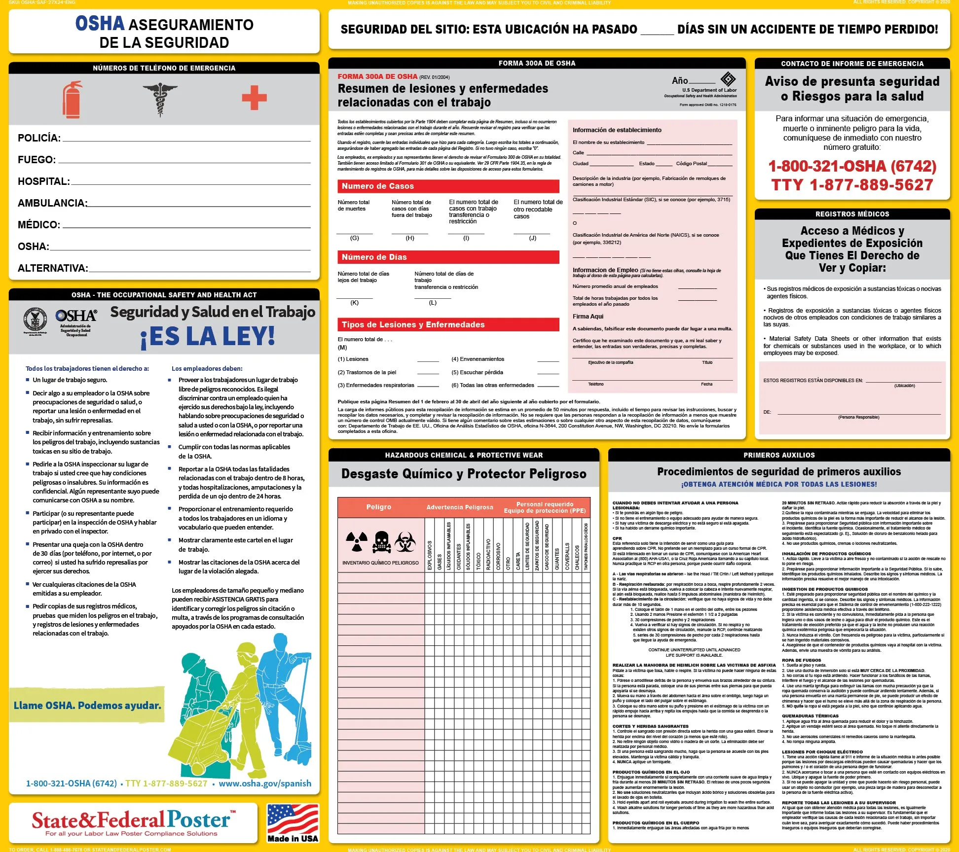 OSHA Safety Assurance Poster - SPANISH