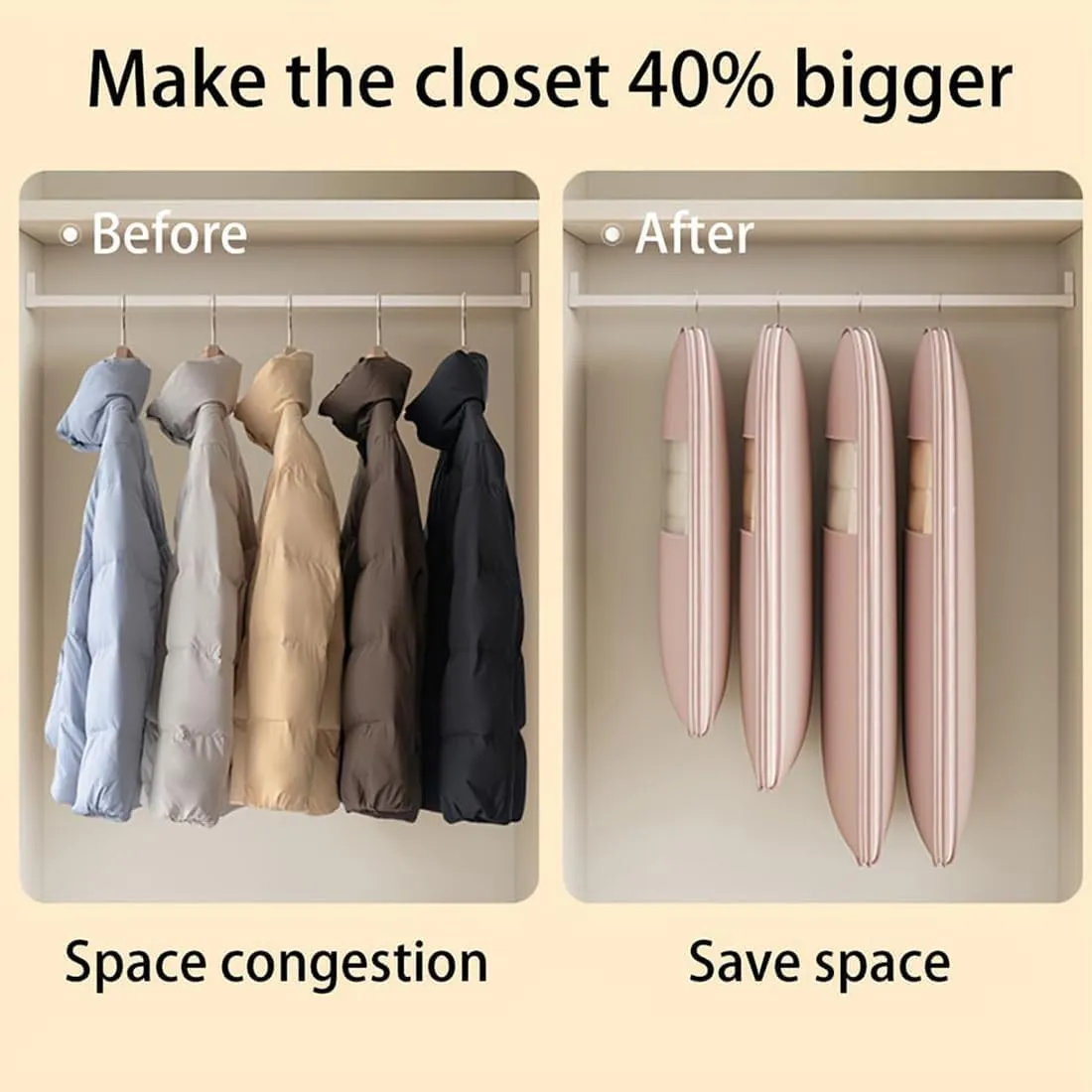 Otherwise Garment Bags,Space Saving Hanging Garment Bag with Self Compression Zipper,Dress Bags for Gowns,Closet Organizers Suitable for Travel (Pink,XL)