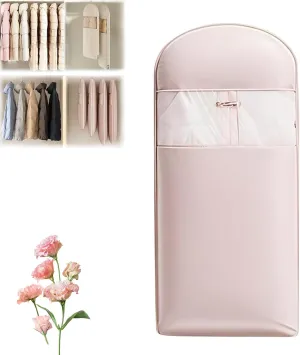 Otherwise Garment Bags,Space Saving Hanging Garment Bag with Self Compression Zipper,Dress Bags for Gowns,Closet Organizers Suitable for Travel (Pink,XL)