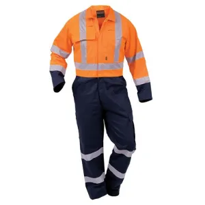 Overalls (100% Cotton) Taped - Orange/Navy - CTPCO