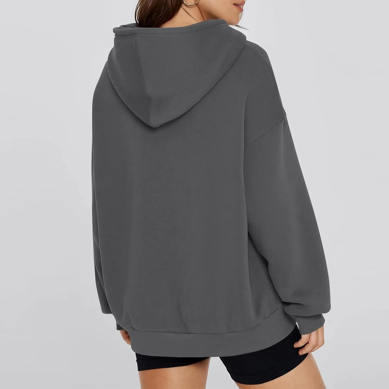 Oversized Hoodies for Women Fleece Pullover Pocket Loose Fit Y2k Hoodie Preppy Cute Sweatshirts Winter Sweaters