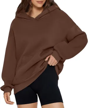Oversized Hoodies for Women Fleece Pullover Pocket Loose Fit Y2k Hoodie Preppy Cute Sweatshirts Winter Sweaters