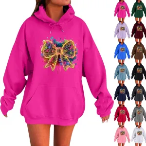 Oversized Hoodies for Women Plus Size Drop Shoulder Fleece Pullover Sweatshirts with Pocket Winter Long Sleeve Shirts