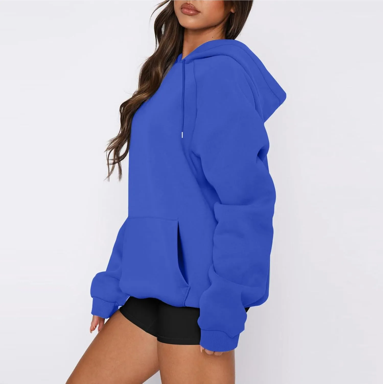 Oversized Hoodies for Women Soft Lightweight Fleece Hooded Sweatshirt Trendy Drop Shoulder Loose Pullover Sweater