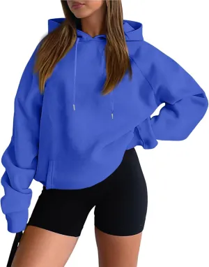 Oversized Hoodies for Women Soft Lightweight Fleece Hooded Sweatshirt Trendy Drop Shoulder Loose Pullover Sweater