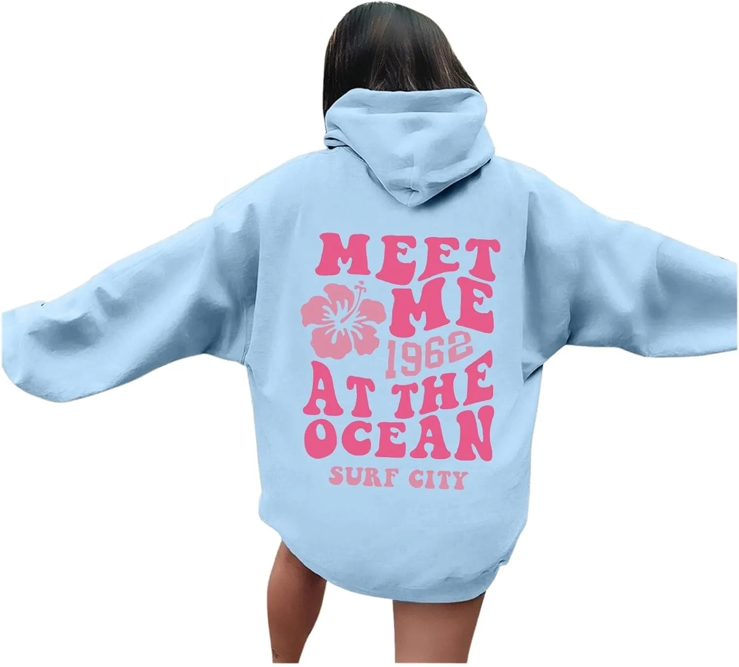 Oversized Sweatshirt For Women,Womens Oversized Letter Print Sweatshirts Casual Long Sleeve Pullover With Pockets