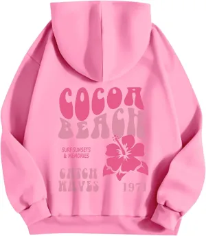 Oversized Sweatshirt For Women,Womens Trendy Letter Print Hoodies Casual Long Sleeve Hoodies With Pockets