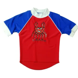Ozi Varmints Short Sleeve Rash Vest - Red/Crab