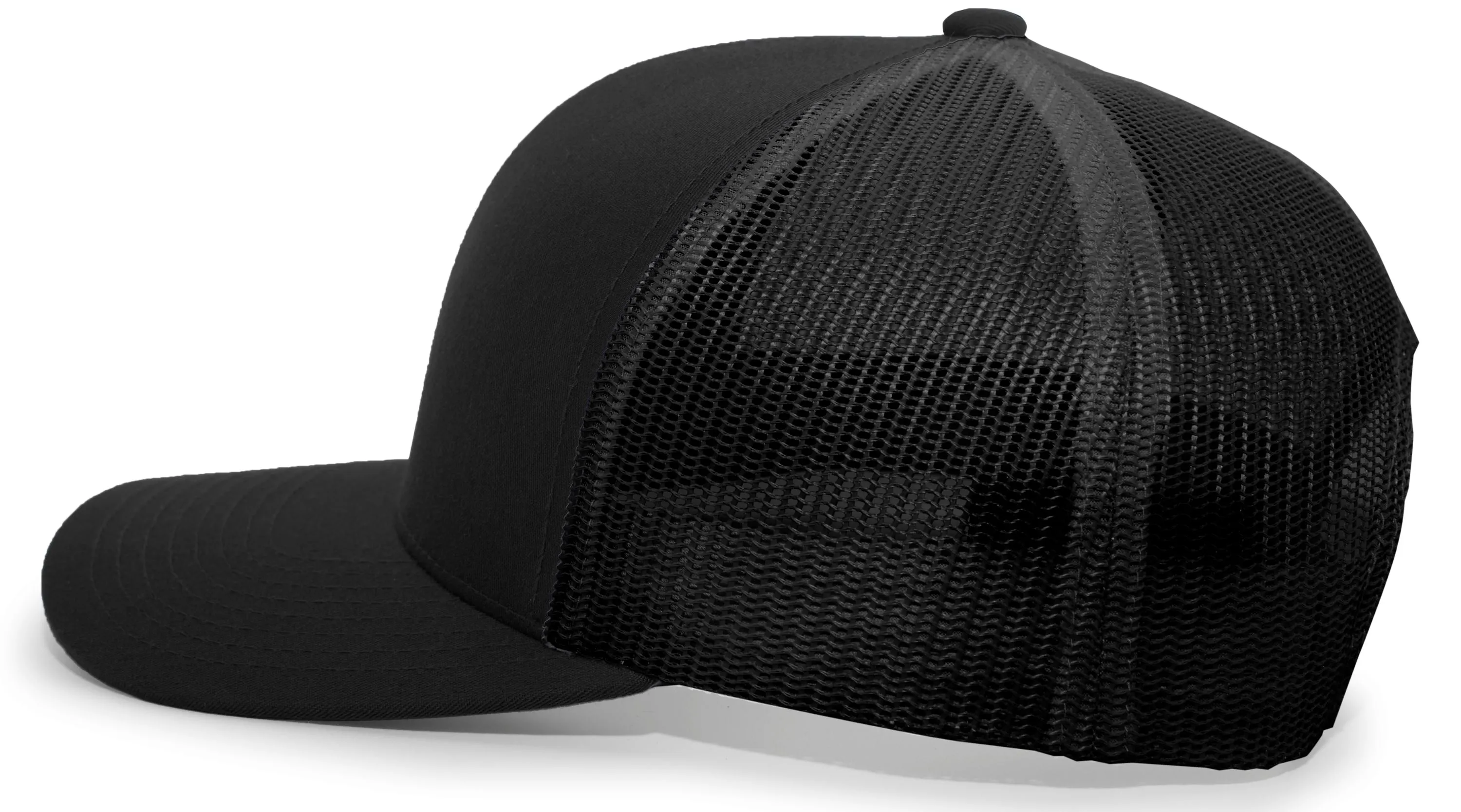 Pacific Headwear Trucker Snapback Cap - Black