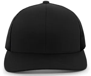 Pacific Headwear Trucker Snapback Cap - Black