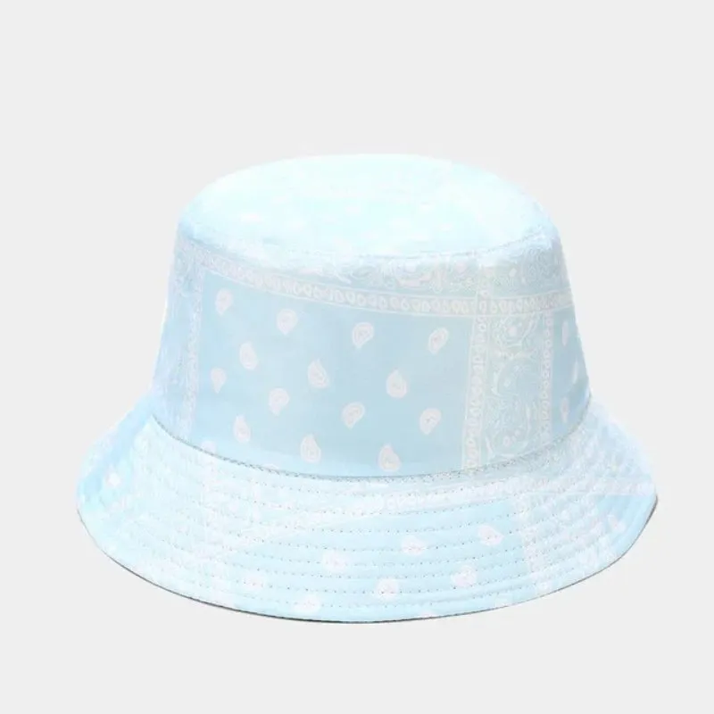 Paisley Flower Pattern Reversible Summer Bucket Hats