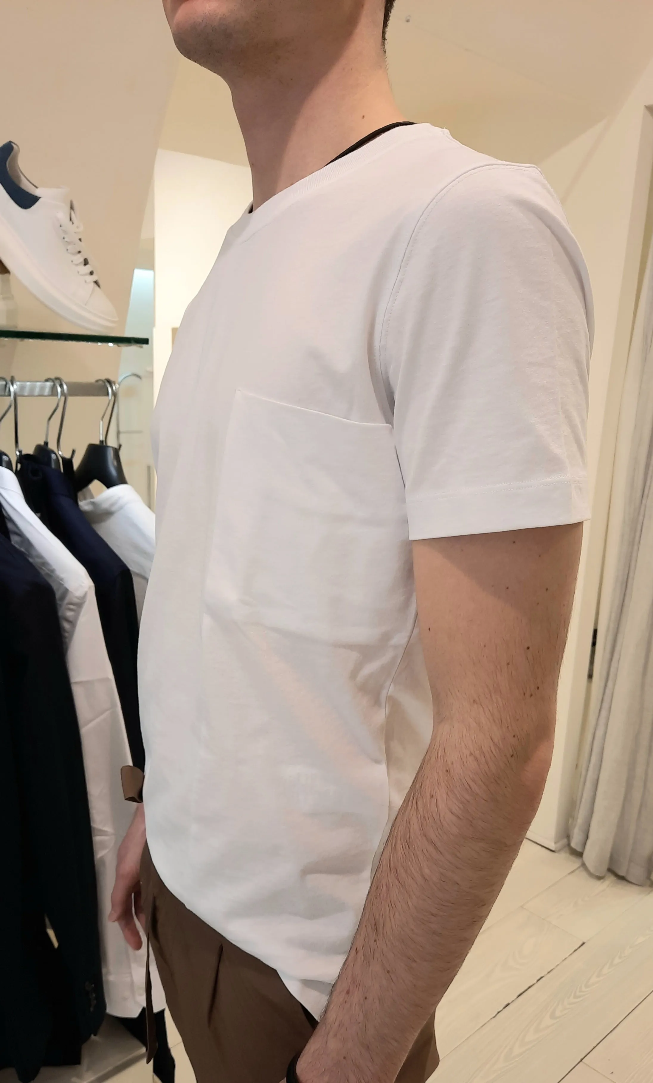 PAOLO PECORA T SHIRT BIANCA MEZZA MANICA IN COTONE