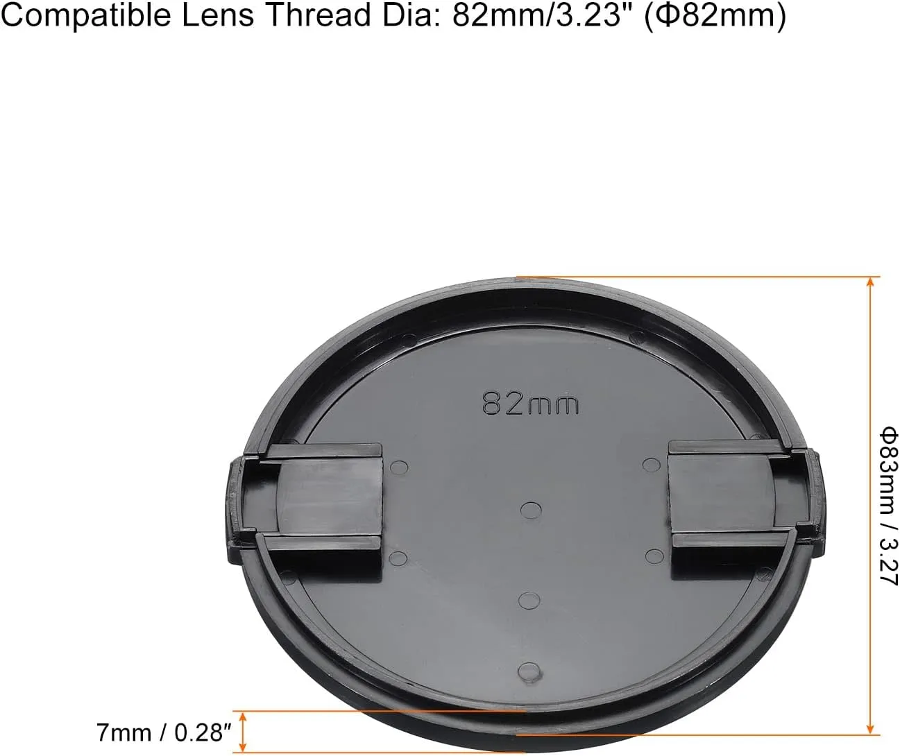 PATIKIL Camera Lens Cap, 4 Pack Sides Pinch Front Lens Cover with Microfiber Cleaning Cloth for 82mm Thread Universal DSLR Lenses for Nikon, for Fujifilm, for Pentax, for Leica