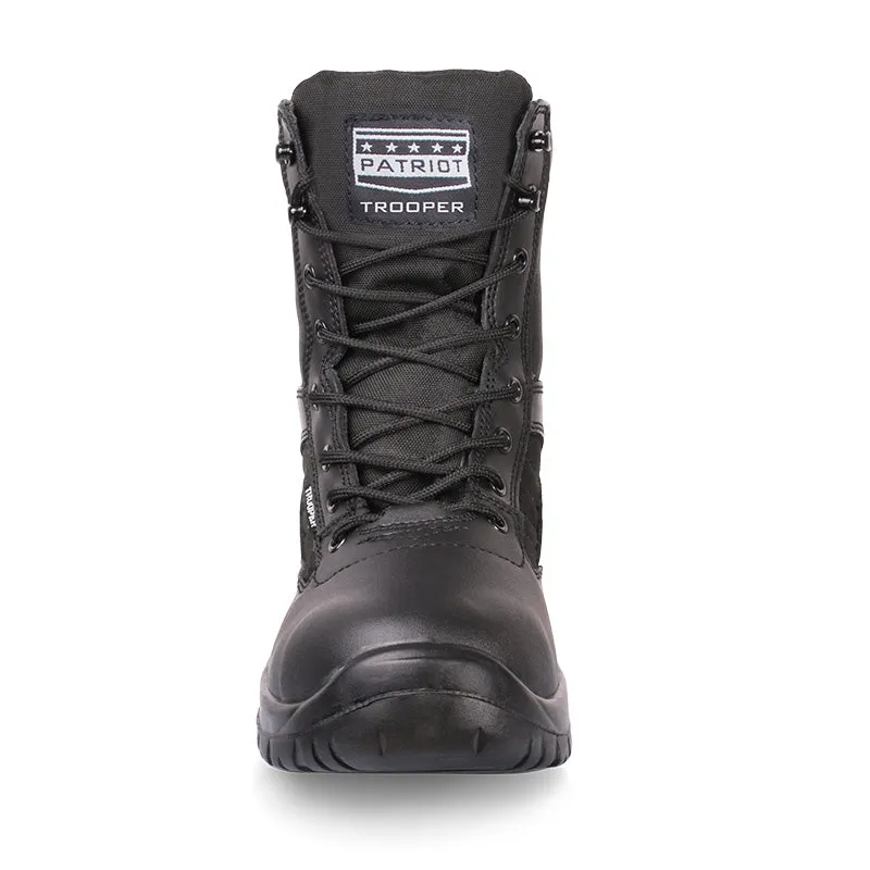 PATRIOT Trooper Black 8-Inch Safety Boots Steel Midsole