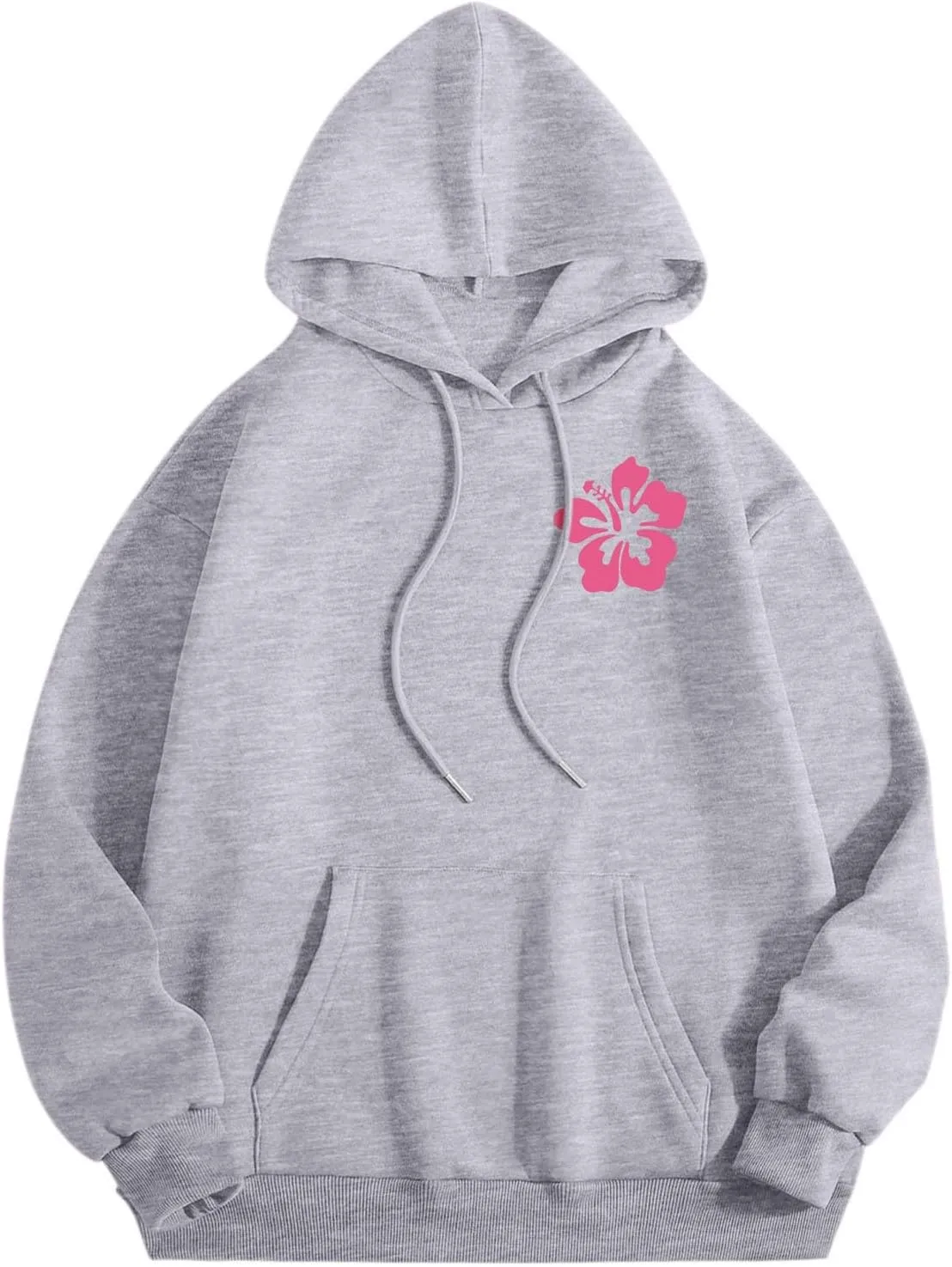 Pink Oversized Hoodie - Unisex Adult Clothing - Active Individuals - Sweatshirt - Long Sleeve - with Pockets