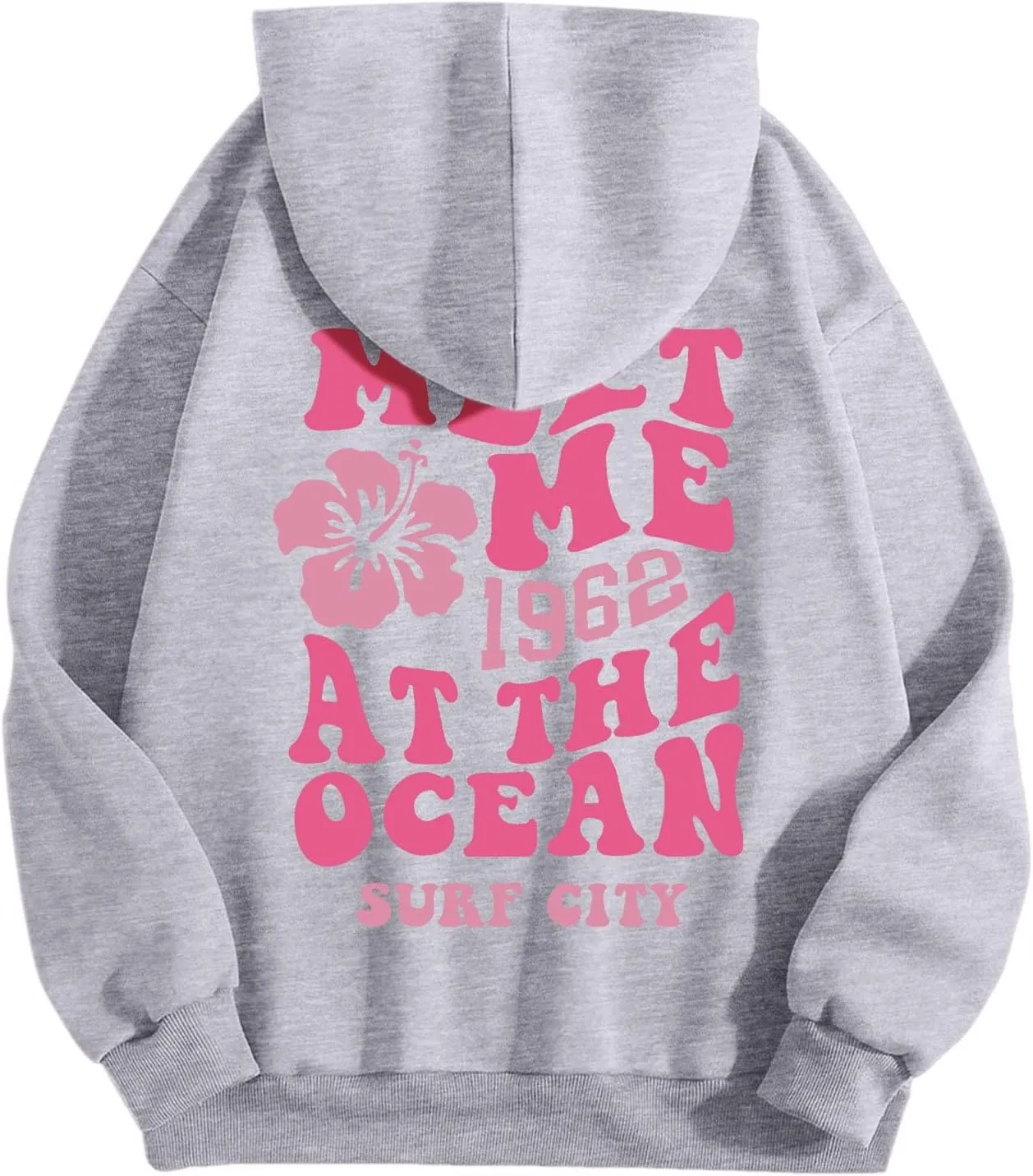 Pink Oversized Hoodie - Unisex Adult Clothing - Active Individuals - Sweatshirt - Long Sleeve - with Pockets