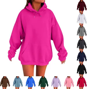Plus Size Hoodies for Women Oversized Comfy Fleece Sweatshirts Casual Hooded Pullover Sweaters Long Sweatshirts