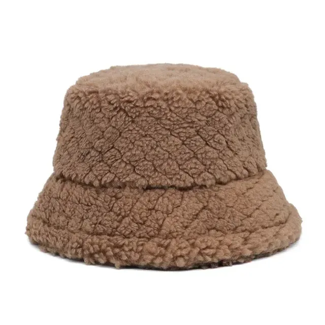 Plush Fleece Bucket Hat - Fushia