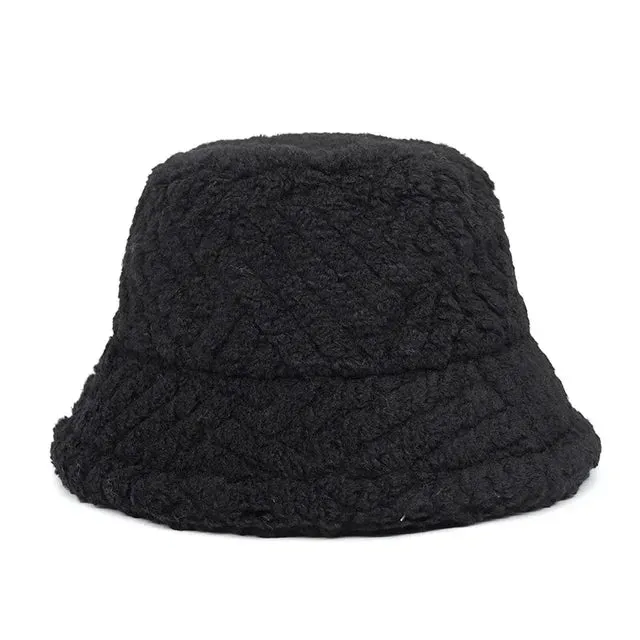 Plush Fleece Bucket Hat - Fushia