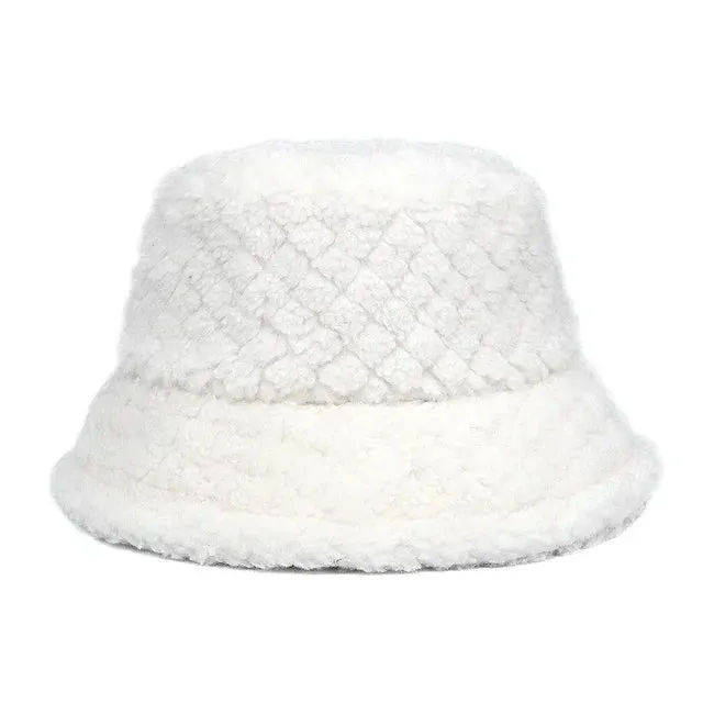Plush Fleece Bucket Hat - Fushia