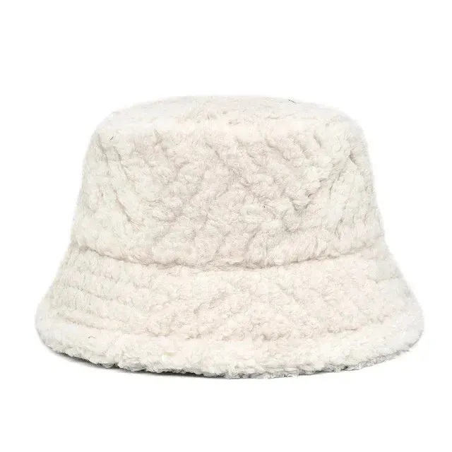 Plush Fleece Bucket Hat - Fushia