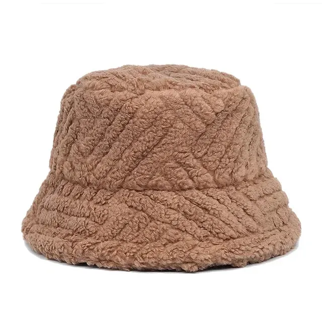 Plush Fleece Bucket Hat - Fushia
