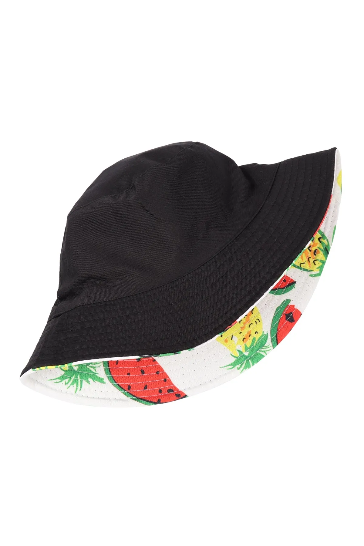 PRINT DOUBLE-SIDE-WEAR REVERSIBLE BUCKET HAT/6PCS