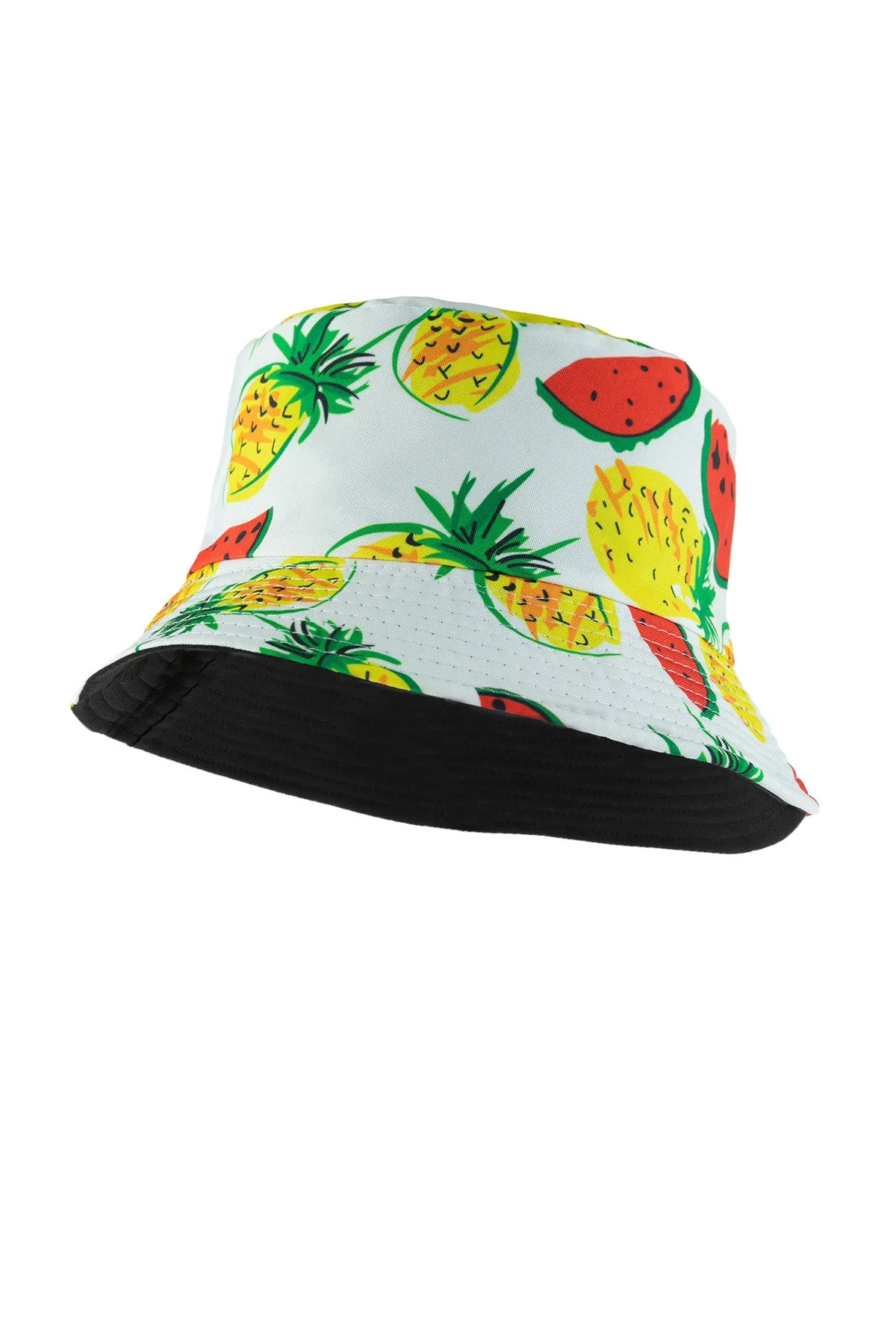 PRINT DOUBLE-SIDE-WEAR REVERSIBLE BUCKET HAT/6PCS