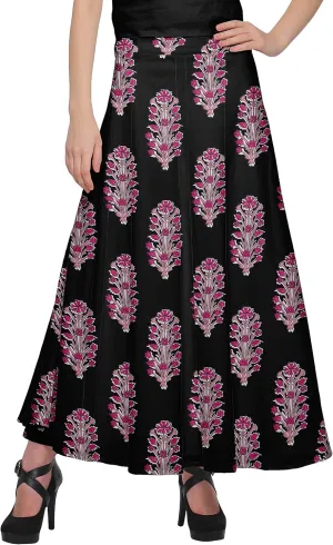 Printed Maxi Skirt for Women Long Wrap Skirt Girls Casual Wear Clothing