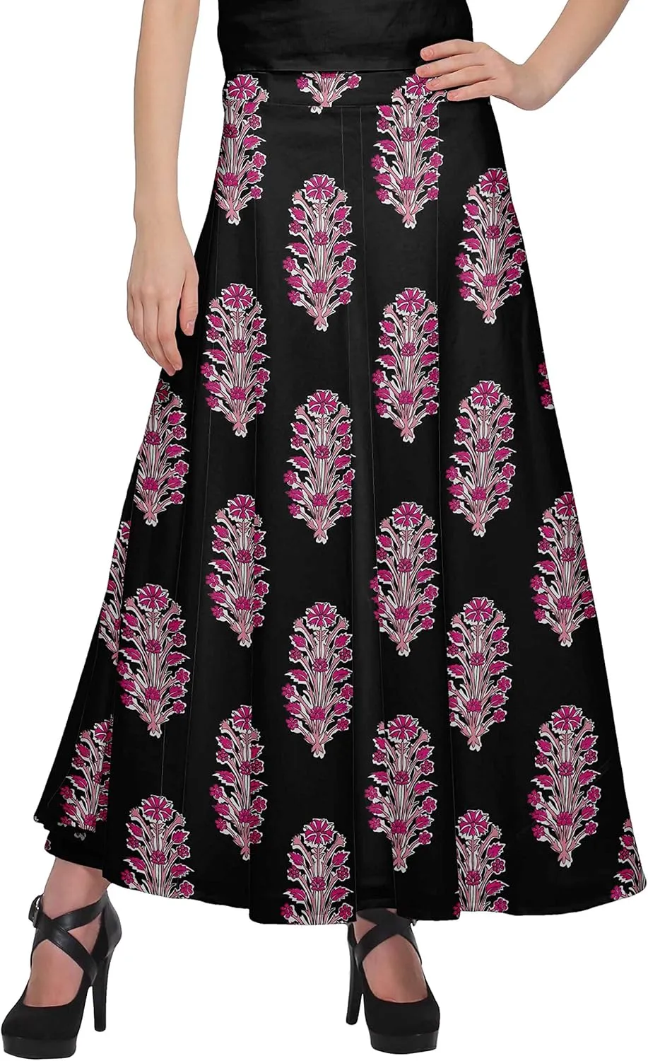 Printed Maxi Skirt for Women Long Wrap Skirt Girls Casual Wear Clothing