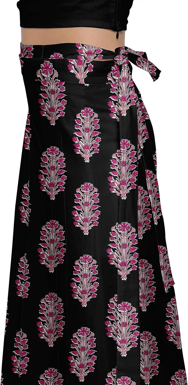 Printed Maxi Skirt for Women Long Wrap Skirt Girls Casual Wear Clothing