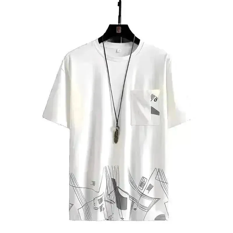 Printed Short Sleeve T-shirt W/ Pocket