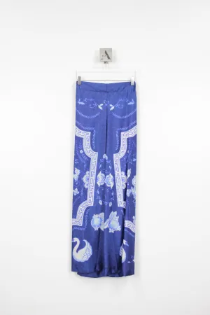 PRINTED WIDE LEG TROUSERS
