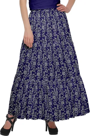 Printed Women Skirts Flared Wrap Style Skirt for Girls Casual Clothing