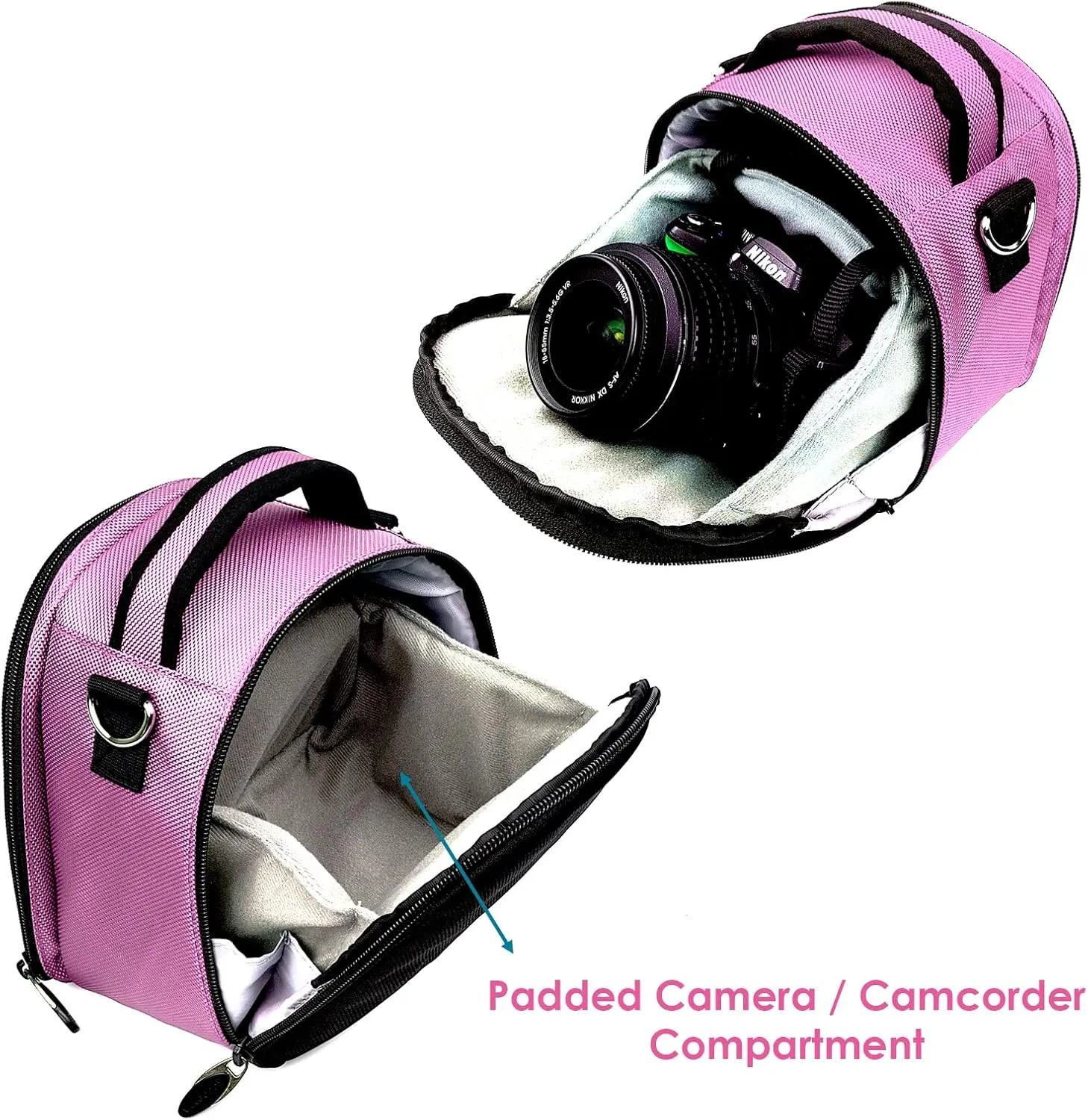 Protective Camera Bag All-Weather Cover for Canon EOS R5, Nikon Z7 II, Sony Alpha A9 II, High-End DSLR/Mirrorless Cameras, Adjustable Shoulder Strap, Well Padded Bag