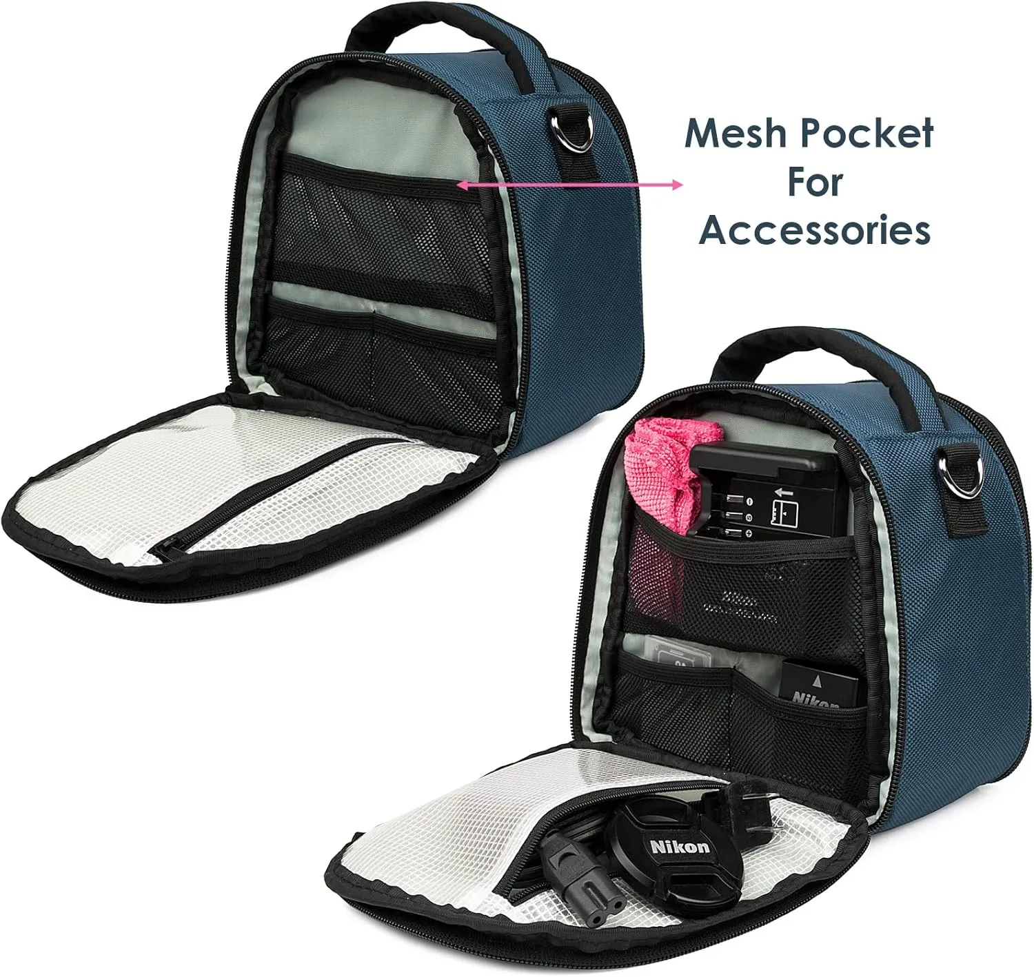 Protective Camera Bag All-Weather Cover for Canon EOS R5, Nikon Z7 II, Sony Alpha A9 II, High-End DSLR/Mirrorless Cameras, Adjustable Shoulder Strap, Well Padded Bag