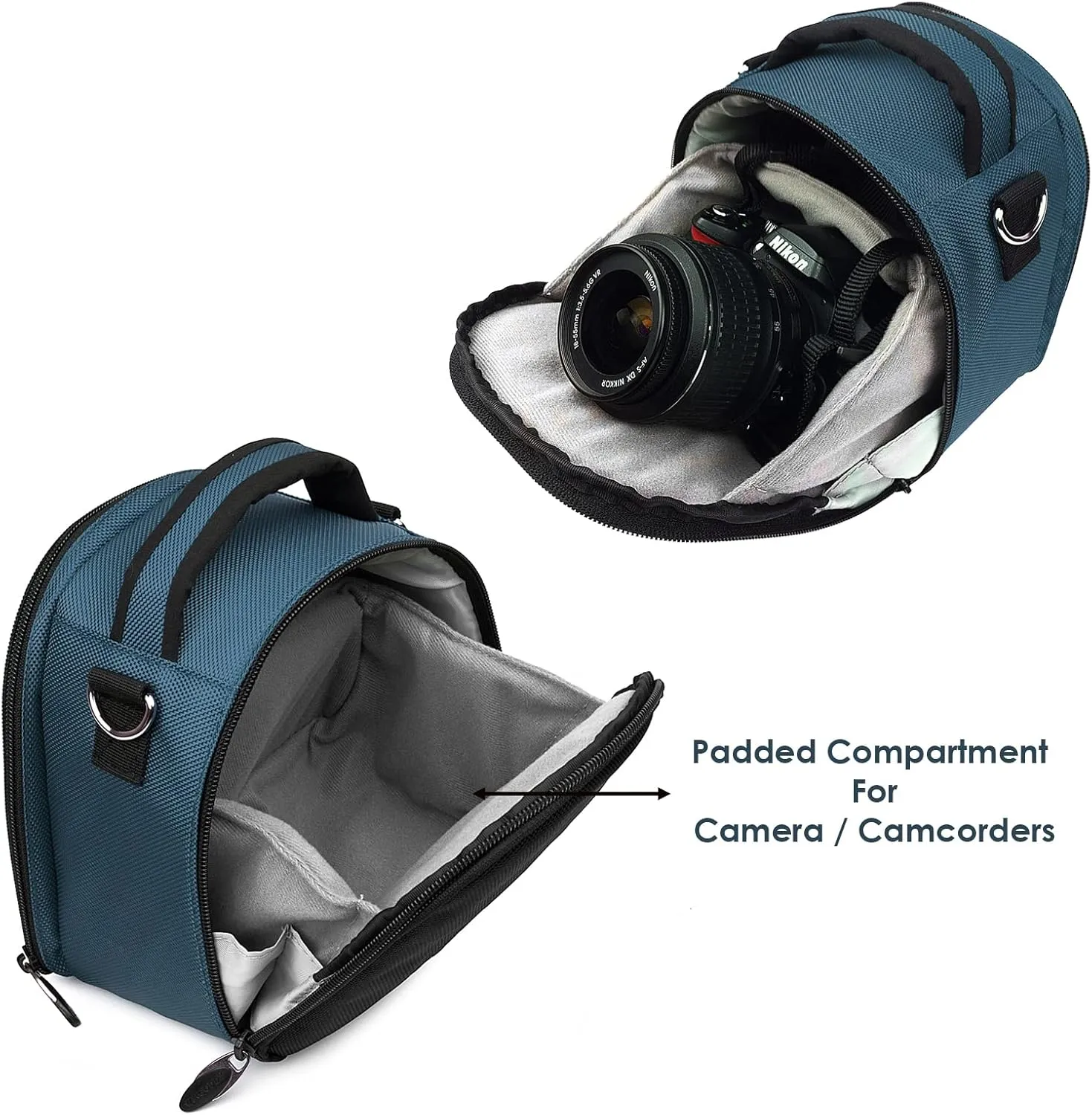 Protective Camera Bag All-Weather Cover for Canon EOS R5, Nikon Z7 II, Sony Alpha A9 II, High-End DSLR/Mirrorless Cameras, Adjustable Shoulder Strap, Well Padded Bag